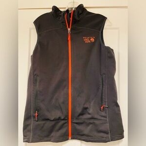 Mountain Hardwear Black Fleece Vest with Red Detail